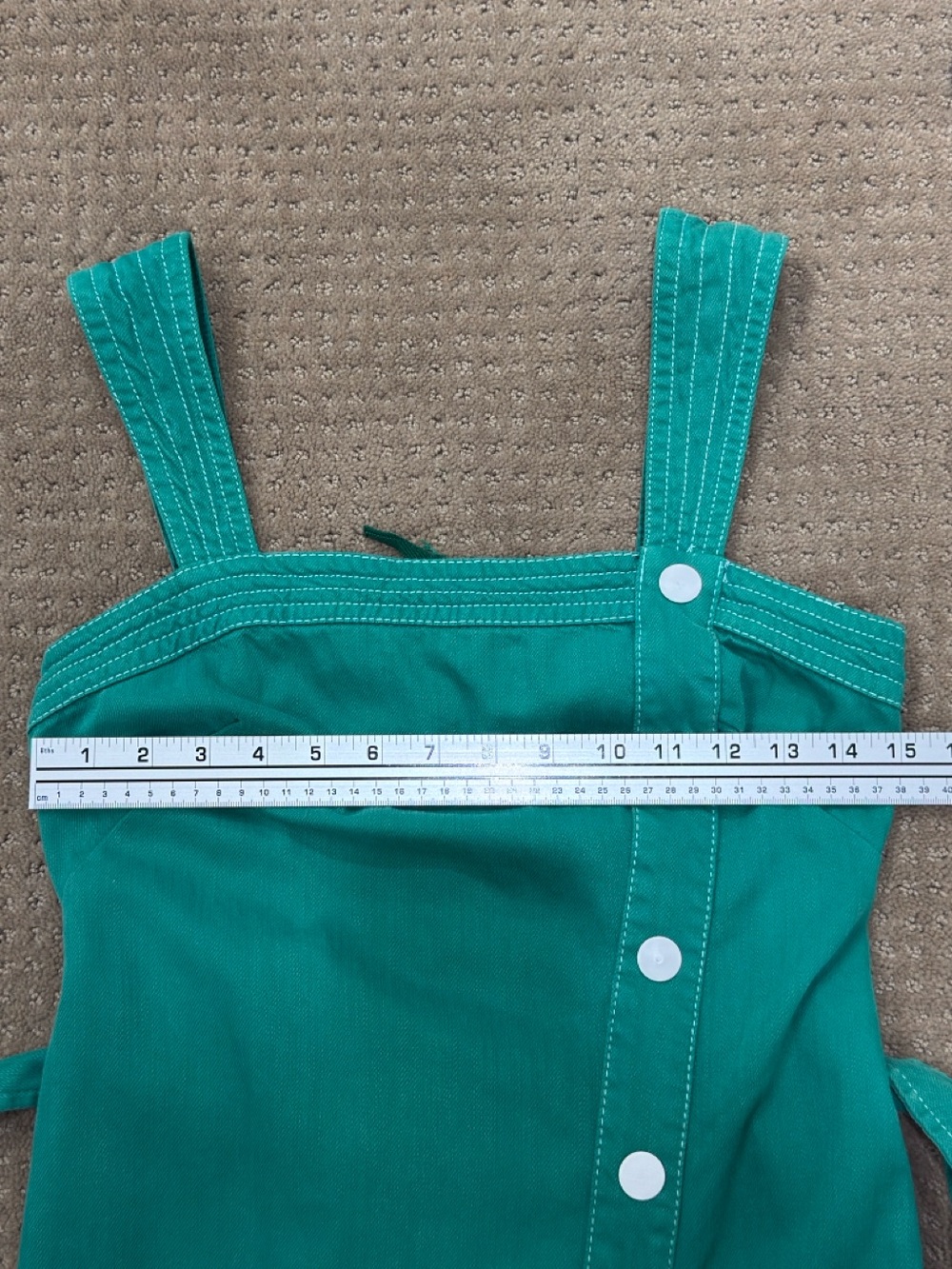 Maeve by Anthropologie Emerald Green Button-Front Midi Dress with Belt - Picture 7 of 12